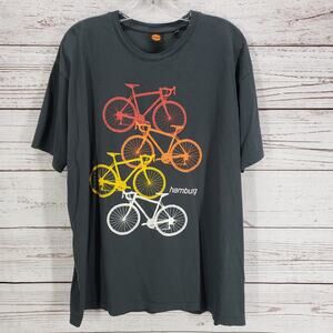 Smile Originals Hamburg Bicycles Gray 100%Cotton T-Shirt Size XXL